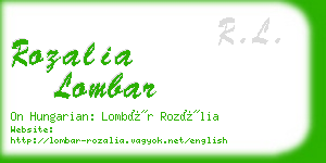 rozalia lombar business card